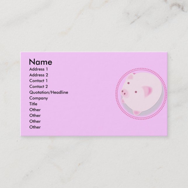 Tarjeta De Visita Pinky_Pig (Anverso)