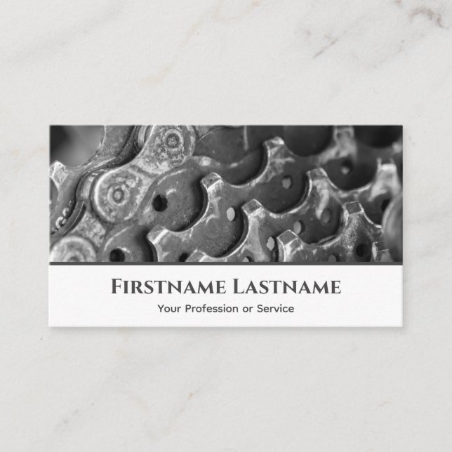 Tarjeta De Visita piñón metalizado del piñón de la bicicleta para la (Anverso)