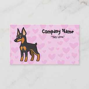 Tarjeta De Visita Pinscher miniatura/amor de Manchester Terrier