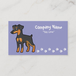 Tarjeta De Visita Pinscher miniatura del dibujo animado/Manchester