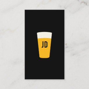 Tarjeta De Visita Pinta con el logotipo de cerveza negro