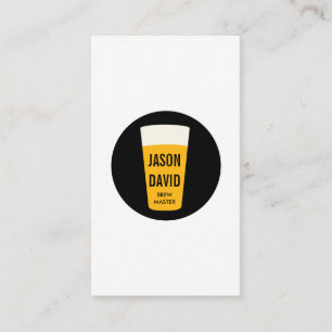 Tarjeta De Visita Pinta de blanco del negro de la cerveza