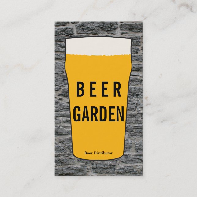Tarjeta De Visita Pinta de cerveza 2 | Rústico (variación) (Anverso)