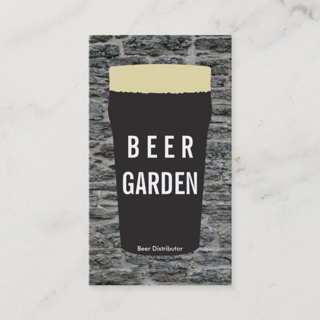 Tarjeta De Visita Pinta de cerveza 3 | Rústico (variación) (Anverso)