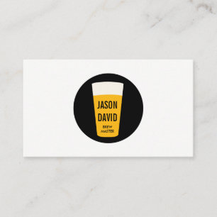 Tarjeta De Visita Pinta de cerveza blanco negro