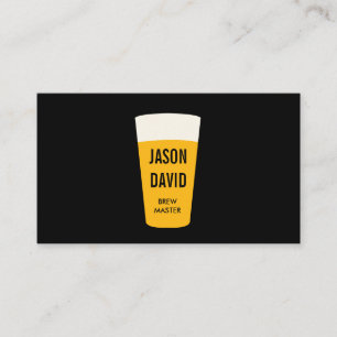 Tarjeta De Visita Pinta de cerveza blanco negro