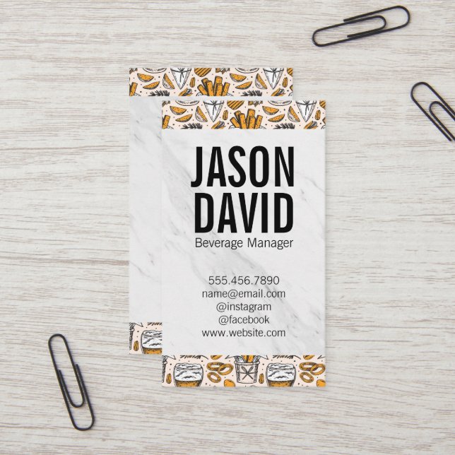 Tarjeta De Visita Pinta de cerveza | Hops (Anverso/Reverso In Situ)