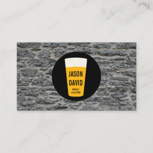 Tarjeta De Visita Pinta de Cerveza   Rústica (variación)