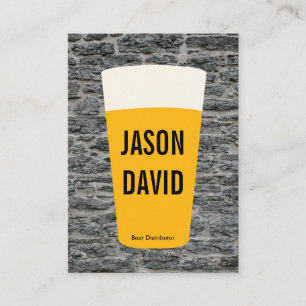 Tarjeta De Visita Pinta de cerveza   Rústico (variación)