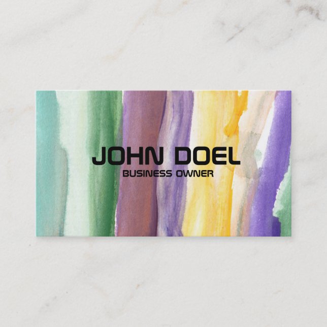 tarjeta de visita pintada (Anverso)