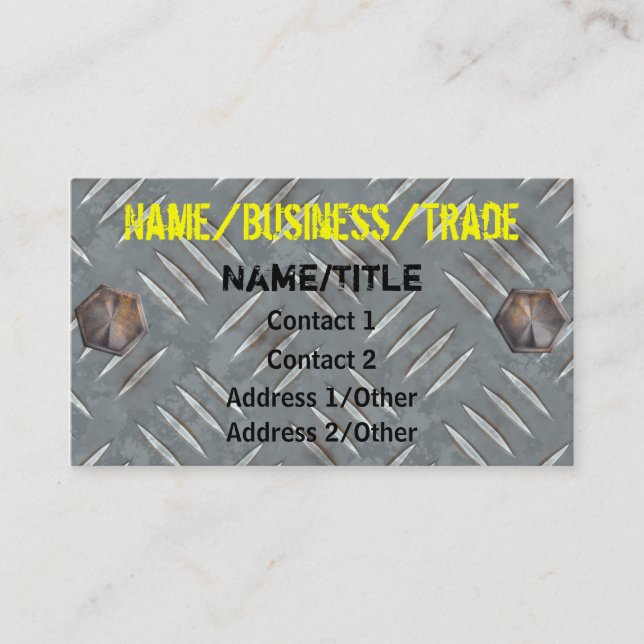 Tarjeta de visita pintada de la placa del diamante (Anverso)