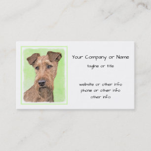 Tarjeta De Visita Pintado irlandés de Terrier - Arte original de pe