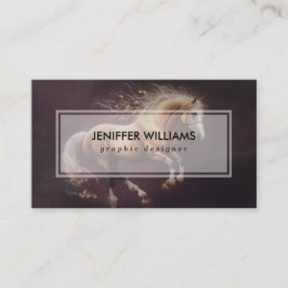 Tarjeta De Visita Pintado Pastel De Un Caballo Corriendo