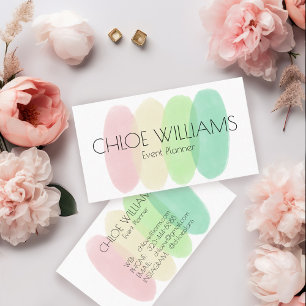 Tarjeta De Visita Pintado suave de paño abstracto Pincel acuarela