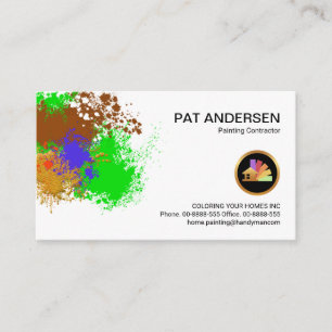 Tarjeta De Visita Pintador de paletas de pintura para pulir
