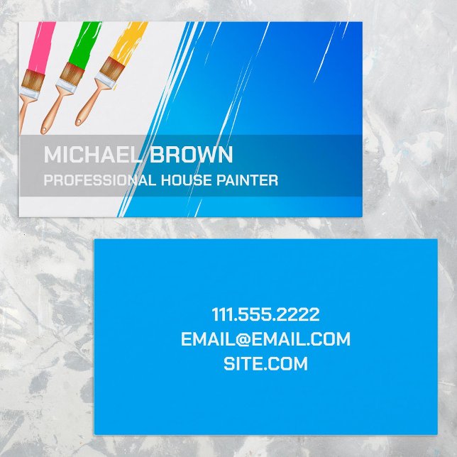 Tarjeta De Visita Pintador profesional de pintura (Painter Business Cards)