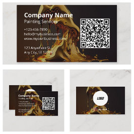 Tarjeta De Visita Pintando código QR