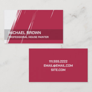 Tarjeta De Visita Pintando un pintor profesional magenta