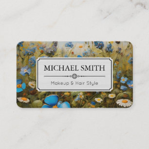 Tarjeta De Visita Pintando Vintage Floral Elegante Moderno #2