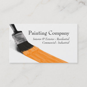 Tarjeta De Visita Pintar Naranja de pincel de la empresa de servicio