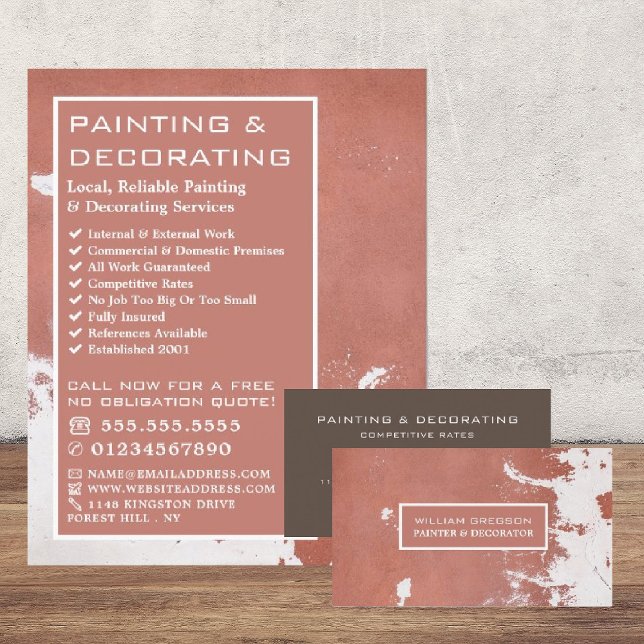 Tarjeta De Visita Pintar Pared, Pintor y Decorador (Subido por el creador)