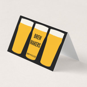Tarjeta De Visita Pintas de cerveza   Restaurante