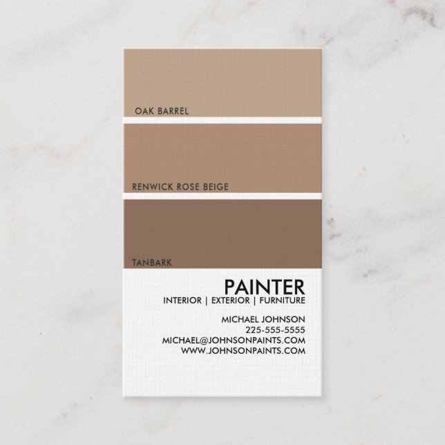 Tarjeta De Visita Pinte Swatch (Anverso)