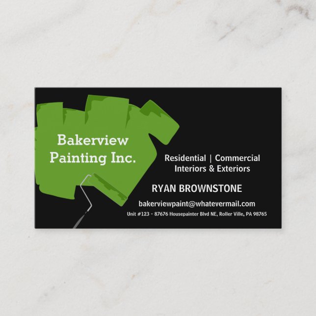 Tarjeta De Visita Pintor de casa Pro Painting Company (Anverso)