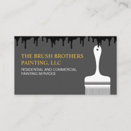 Tarjeta De Visita Pintor de casa profesional amarillo negro