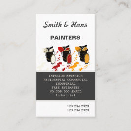 Tarjeta De Visita Pintor de casa profesional del chapoteo colorido