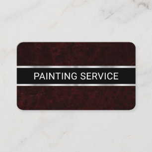 Tarjeta De Visita Pintor de Grunge Rojo Minimalista Simple