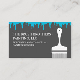 Tarjeta De Visita Pintor de la casa profesional azul negro