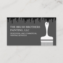 Tarjeta De Visita Pintor de la Casa Profesional Blanca Negra