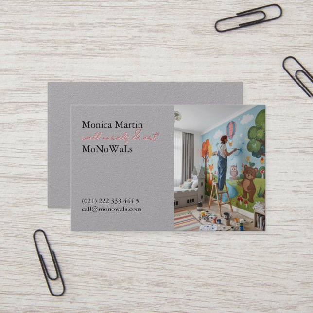 Tarjeta De Visita Pintor de murales de pared (Anverso/Reverso In Situ)