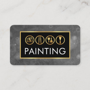 Tarjeta De Visita Pintor de paredes de yeso sucio moho Pintura 