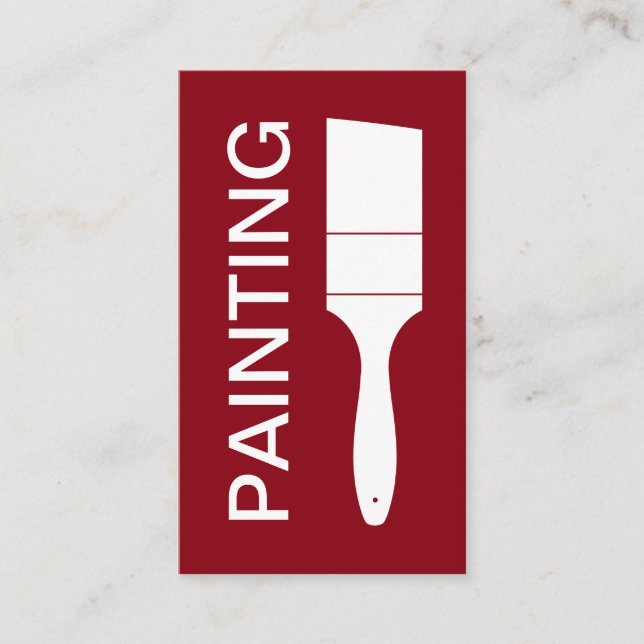 Tarjeta De Visita Pintor Negro Y Blanco Moderno (Anverso)