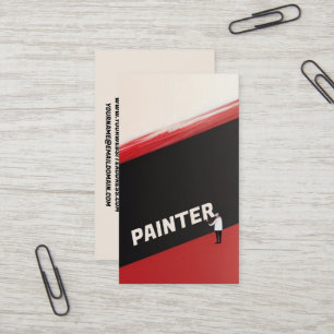 Tarjeta De Visita Pintor pinta el pintor de palabras