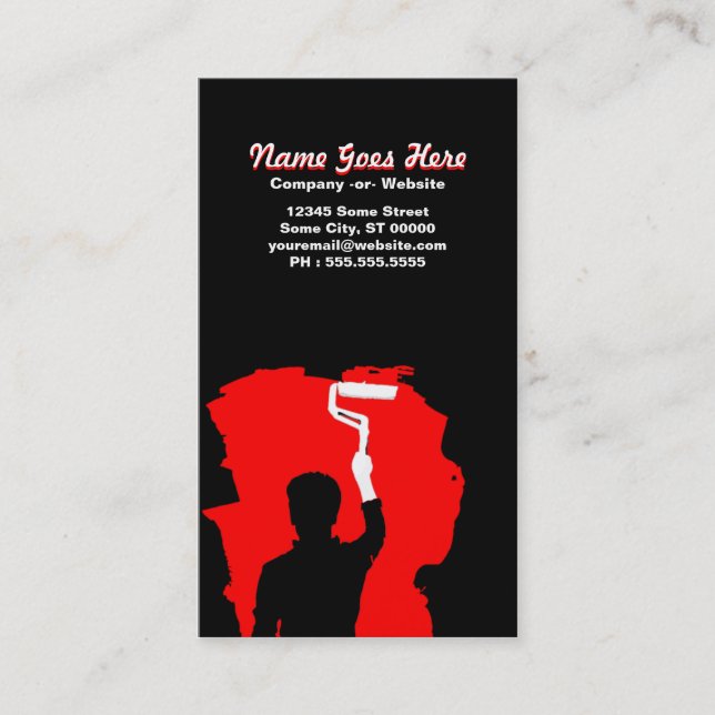 Tarjeta De Visita pintor profesional (Anverso)