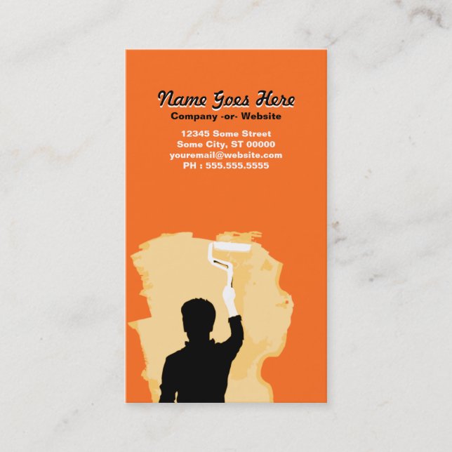 Tarjeta De Visita pintor profesional (Anverso)