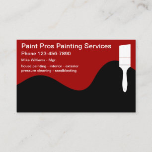 Tarjeta De Visita Pintor Profesional Moderno