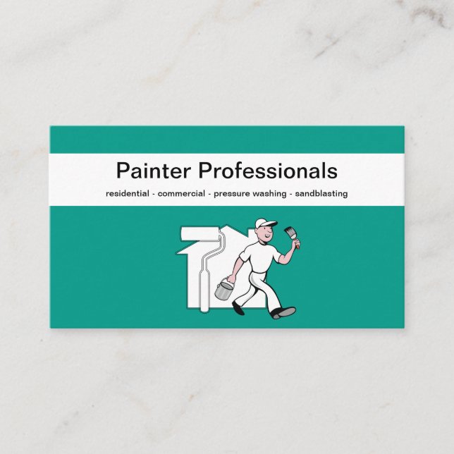 Tarjeta De Visita Pintor Profesional Y Sandblast (Anverso)