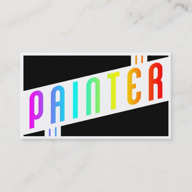 Tarjeta De Visita pintor retro (Anverso)