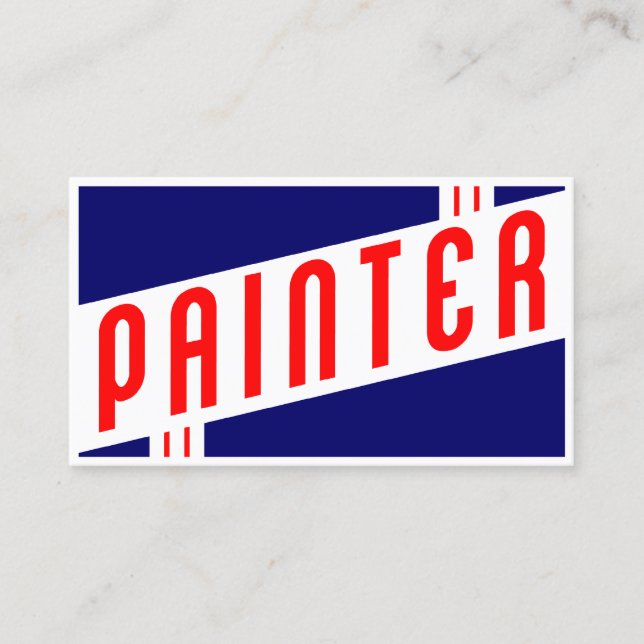 Tarjeta De Visita pintor retro (Anverso)