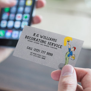 Tarjeta De Visita Pintor y decorador el interior y exterior