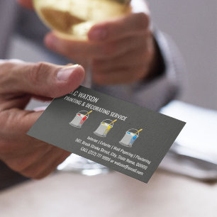 Tarjeta De Visita Pintor y decorador   Interior y exterior