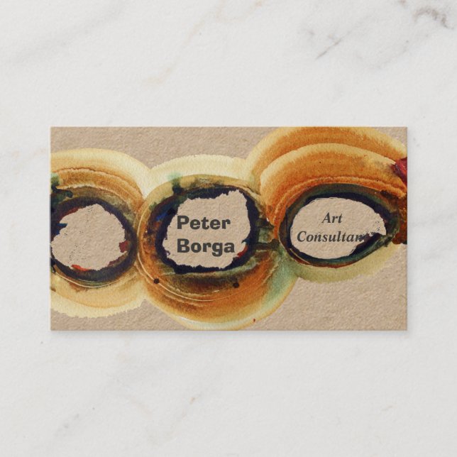 Tarjeta De Visita Pintores de los artistas abstractos de la acuarela (Anverso)
