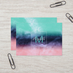 Tarjeta De Visita Pintura abstracta de acuarela moderna