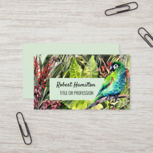 Tarjeta De Visita Pintura acuarela del loro macaico de Hahn