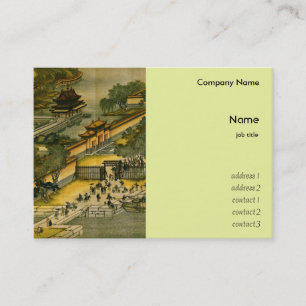 Tarjeta De Visita Pintura antigua china, ciudad y pueblo