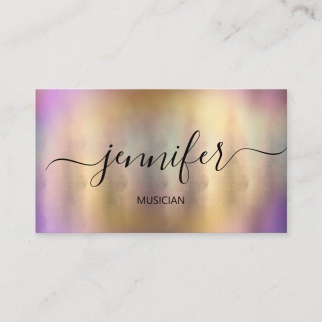 Tarjeta De Visita Pintura artística de DJ músico profesional (Anverso)